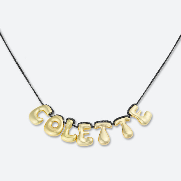 COLLIER 7 LETTRES - PLAQUÉ OR OU ARGENT
