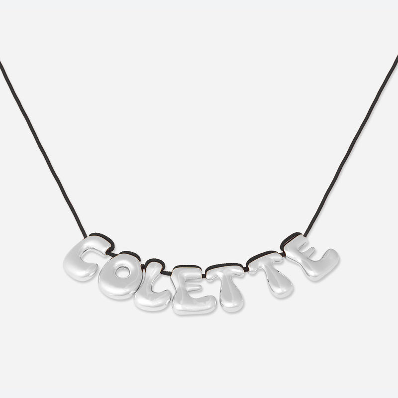 COLLIER 7 LETTRES - PLAQUÉ OR OU ARGENT