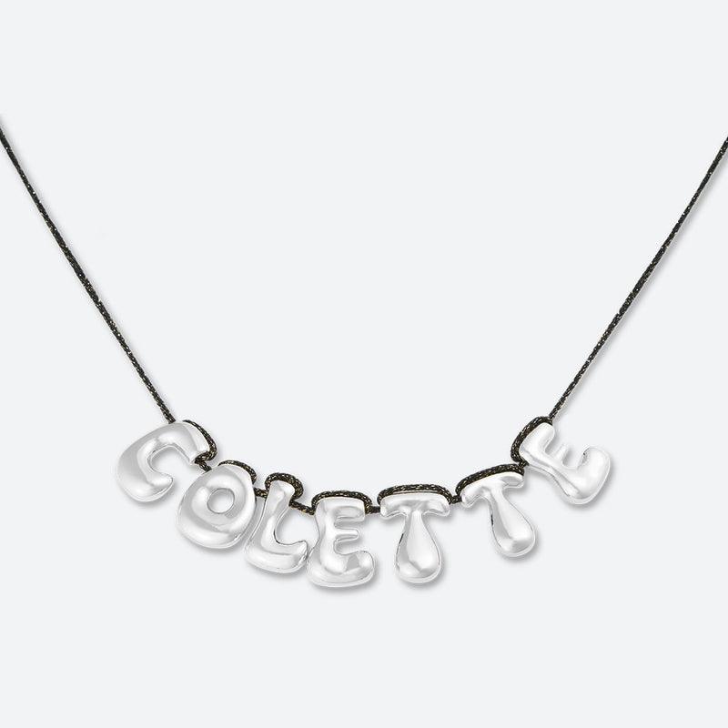 COLLIER 7 LETTRES - PLAQUÉ OR OU ARGENT