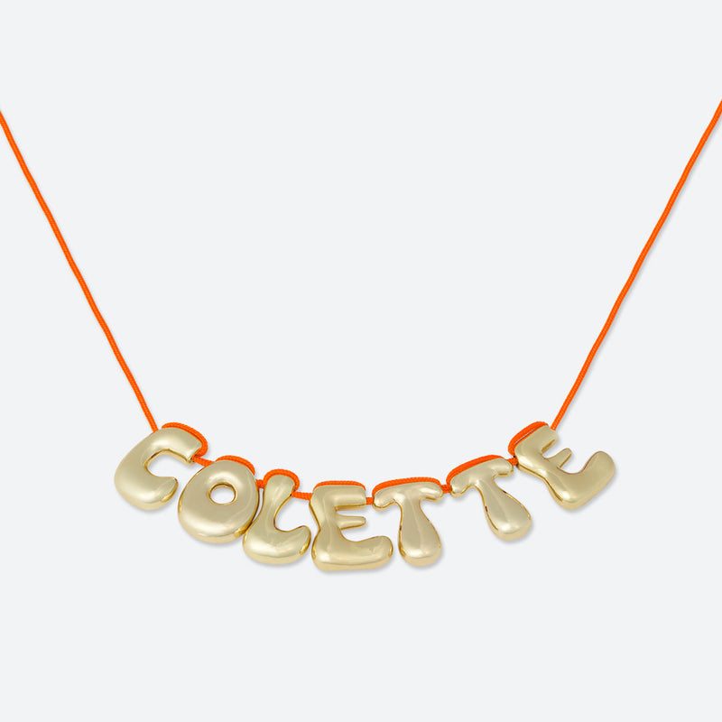 COLLIER 7 LETTRES - PLAQUÉ OR OU ARGENT