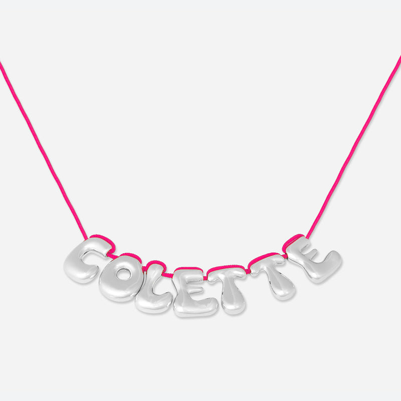 COLLIER 7 LETTRES - PLAQUÉ OR OU ARGENT