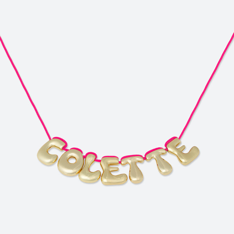 COLLIER 7 LETTRES - PLAQUÉ OR OU ARGENT