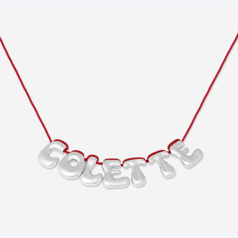 COLLIER 7 LETTRES - PLAQUÉ OR OU ARGENT