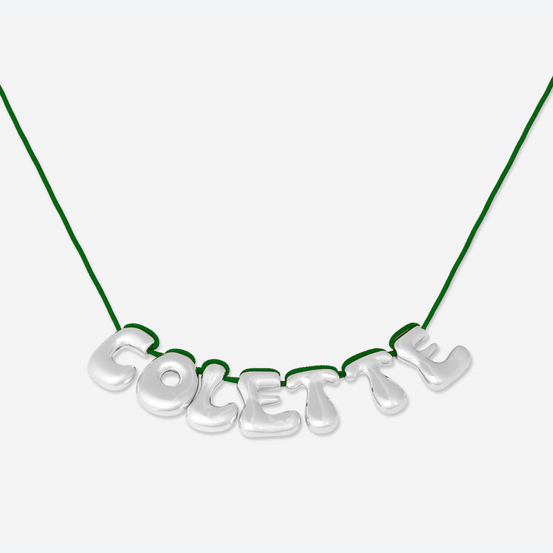COLLIER 7 LETTRES - PLAQUÉ OR OU ARGENT