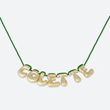 COLLIER 7 LETTRES - PLAQUÉ OR OU ARGENT