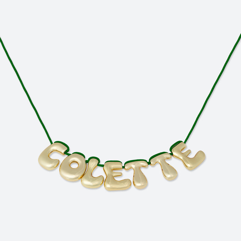 COLLIER 7 LETTRES - PLAQUÉ OR OU ARGENT