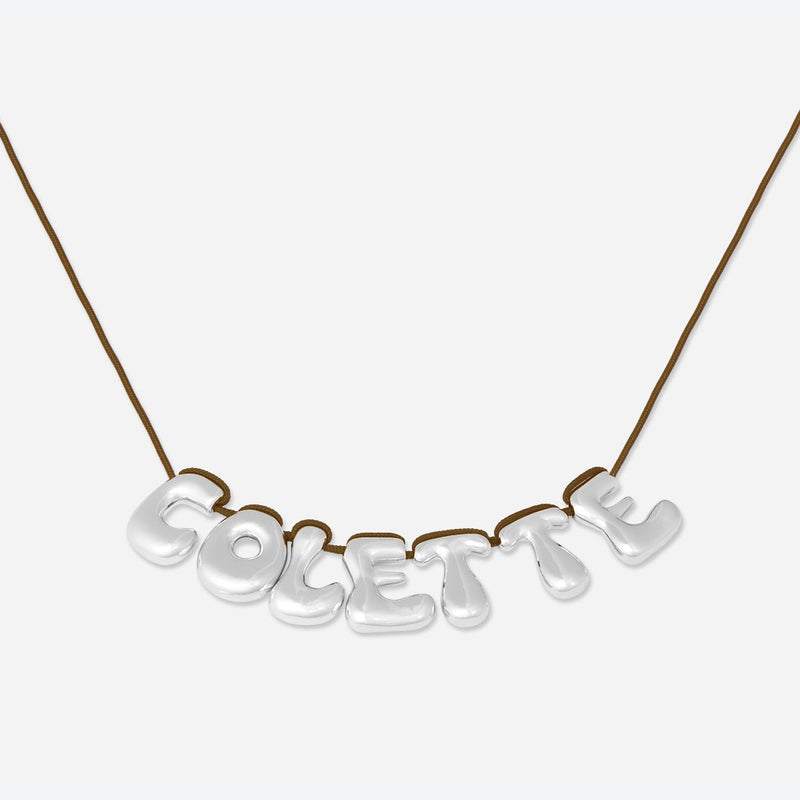 COLLIER 7 LETTRES - PLAQUÉ OR OU ARGENT
