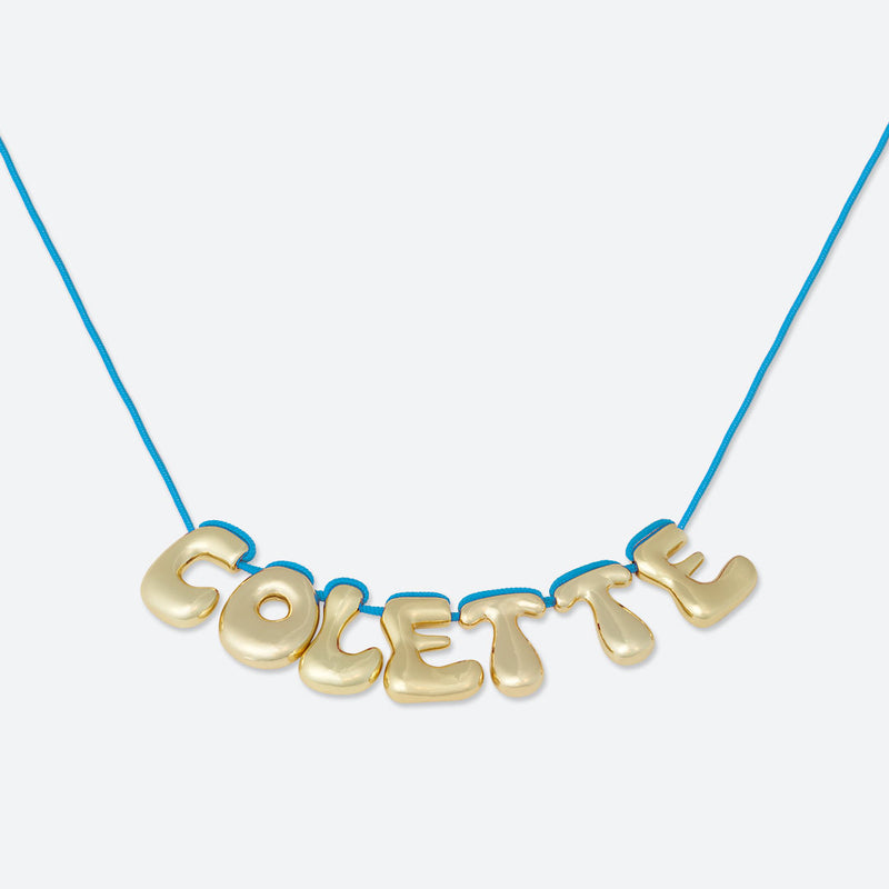 COLLIER 7 LETTRES - PLAQUÉ OR OU ARGENT