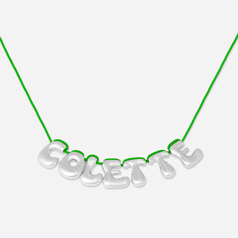COLLIER 7 LETTRES - PLAQUÉ OR OU ARGENT