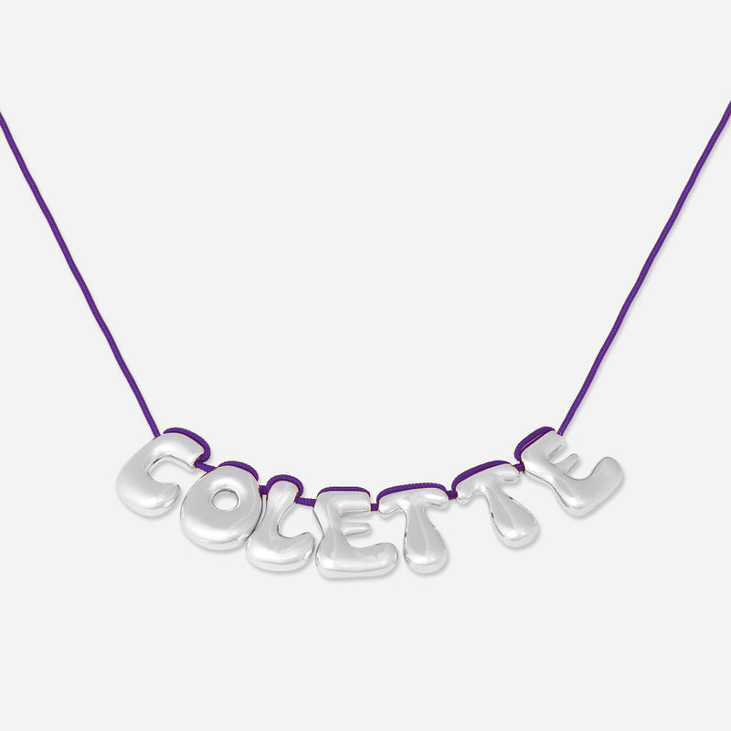 COLLIER 7 LETTRES - PLAQUÉ OR OU ARGENT
