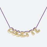 COLLIER 7 LETTRES - PLAQUÉ OR OU ARGENT