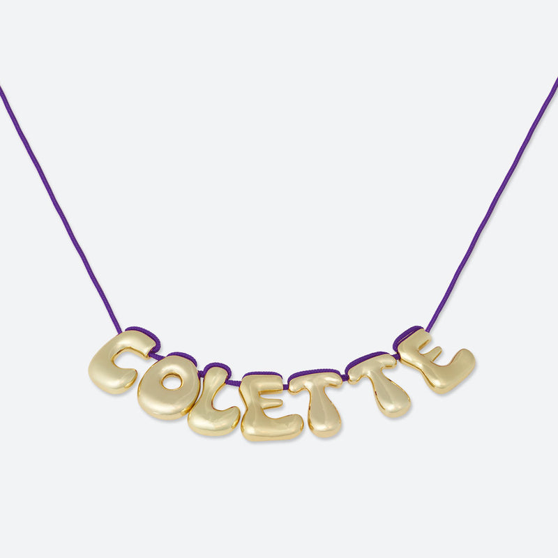 COLLIER 7 LETTRES - PLAQUÉ OR OU ARGENT