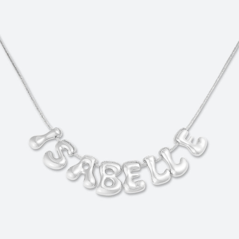 COLLIER 8 LETTRES - PLAQUÉ OR OU ARGENT