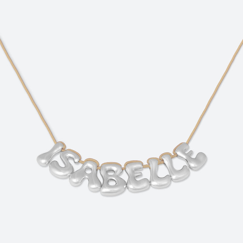 COLLIER 8 LETTRES - PLAQUÉ OR OU ARGENT