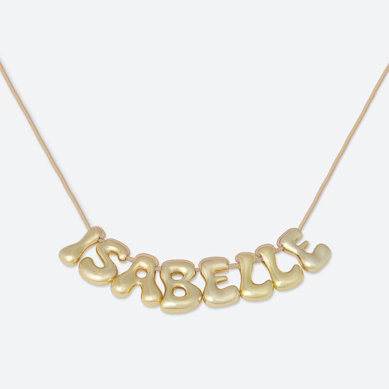 COLLIER 8 LETTRES - PLAQUÉ OR OU ARGENT