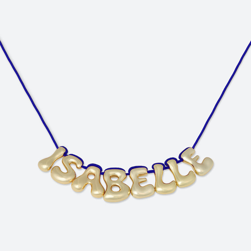 COLLIER 8 LETTRES - PLAQUÉ OR OU ARGENT