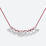 COLLIER 8 LETTRES - PLAQUÉ OR OU ARGENT