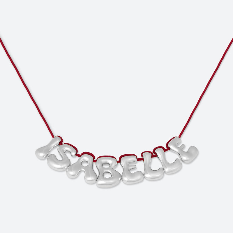 COLLIER 8 LETTRES - PLAQUÉ OR OU ARGENT