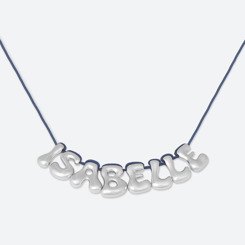 COLLIER 8 LETTRES - PLAQUÉ OR OU ARGENT