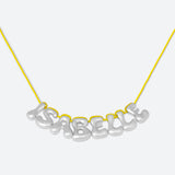 COLLIER 8 LETTRES - PLAQUÉ OR OU ARGENT