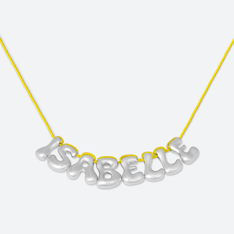 COLLIER 8 LETTRES - PLAQUÉ OR OU ARGENT