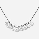 COLLIER 8 LETTRES - PLAQUÉ OR OU ARGENT