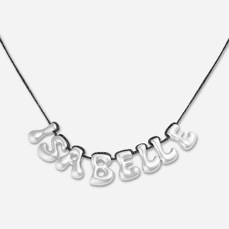 COLLIER 8 LETTRES - PLAQUÉ OR OU ARGENT