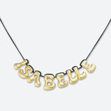 COLLIER 8 LETTRES - PLAQUÉ OR OU ARGENT