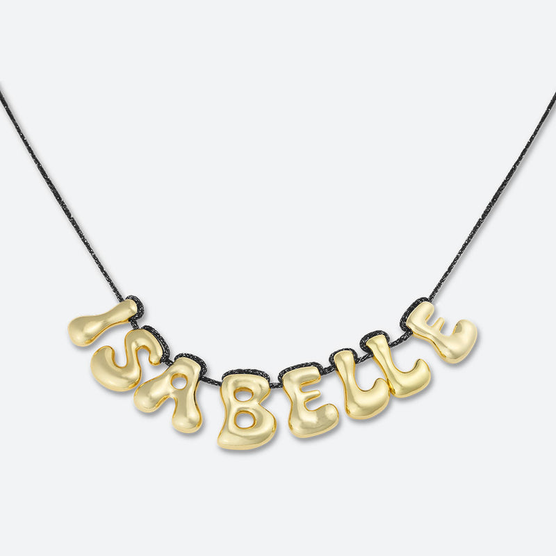 COLLIER 8 LETTRES - PLAQUÉ OR OU ARGENT