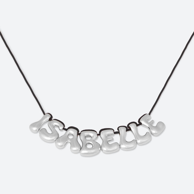 COLLIER 8 LETTRES - PLAQUÉ OR OU ARGENT