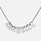 COLLIER 8 LETTRES - PLAQUÉ OR OU ARGENT