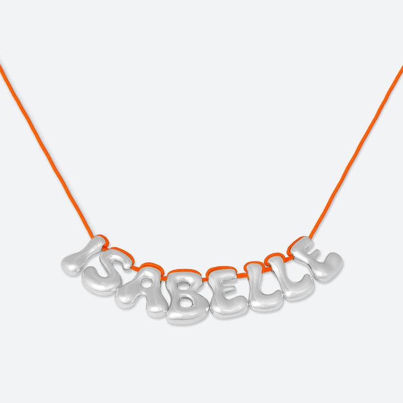 COLLIER 8 LETTRES - PLAQUÉ OR OU ARGENT