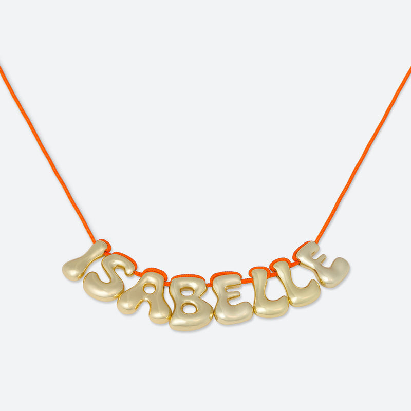 COLLIER 8 LETTRES - PLAQUÉ OR OU ARGENT