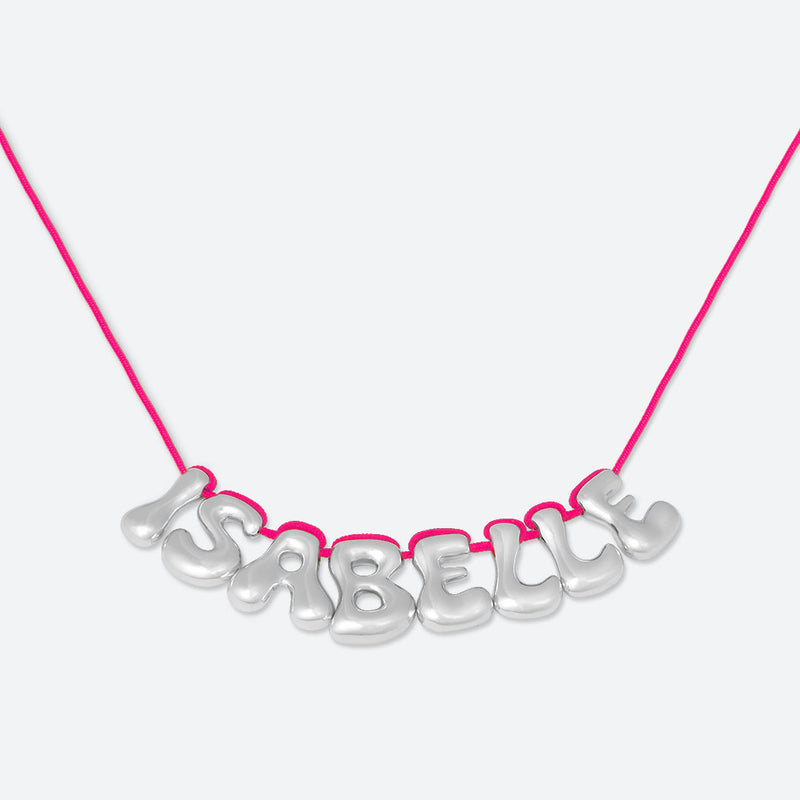 COLLIER 8 LETTRES - PLAQUÉ OR OU ARGENT