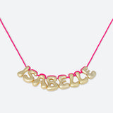 COLLIER 8 LETTRES - PLAQUÉ OR OU ARGENT