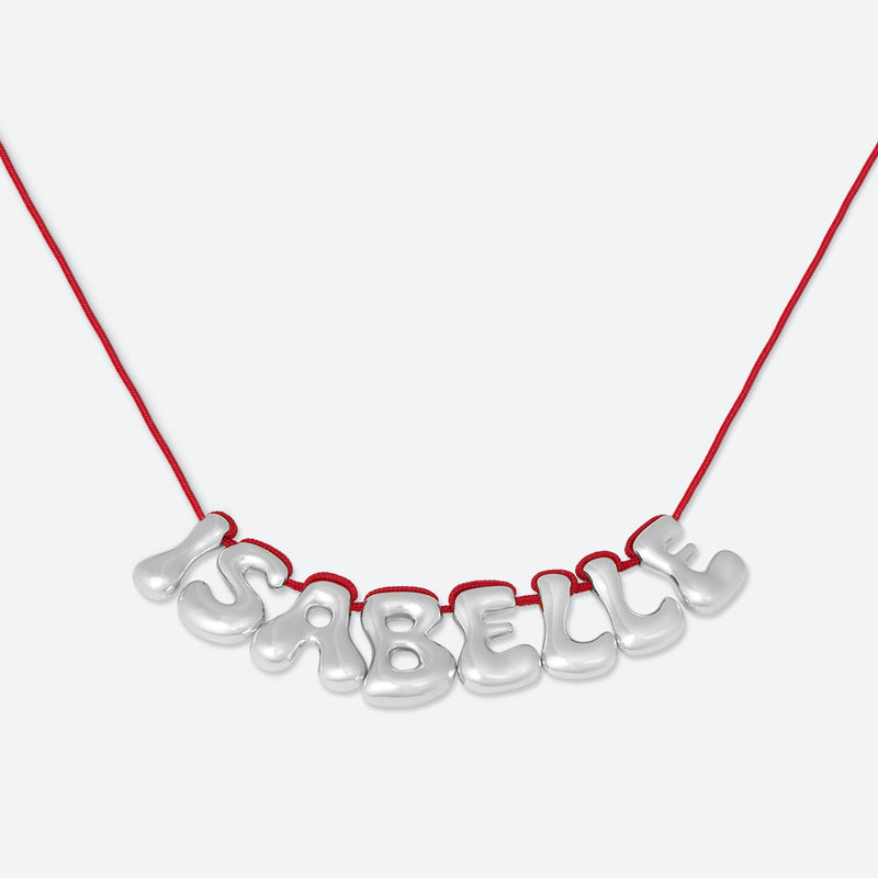COLLIER 8 LETTRES - PLAQUÉ OR OU ARGENT