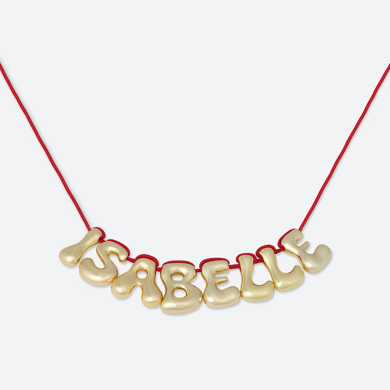 COLLIER 8 LETTRES - PLAQUÉ OR OU ARGENT