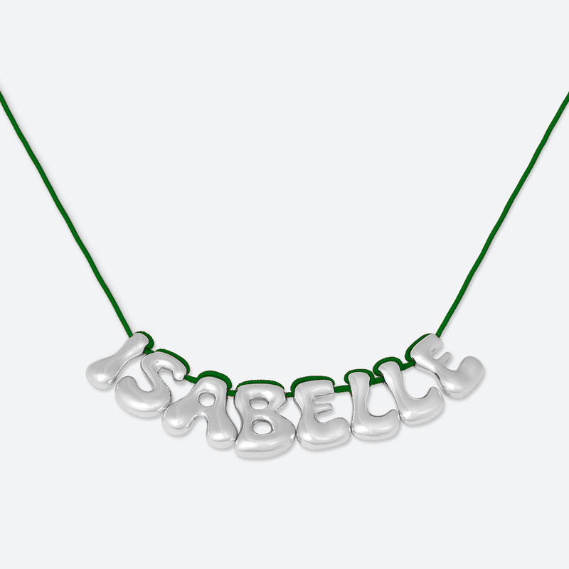 COLLIER 8 LETTRES - PLAQUÉ OR OU ARGENT
