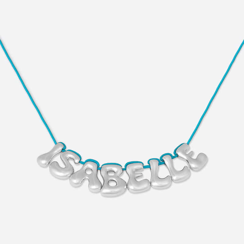 COLLIER 8 LETTRES - PLAQUÉ OR OU ARGENT