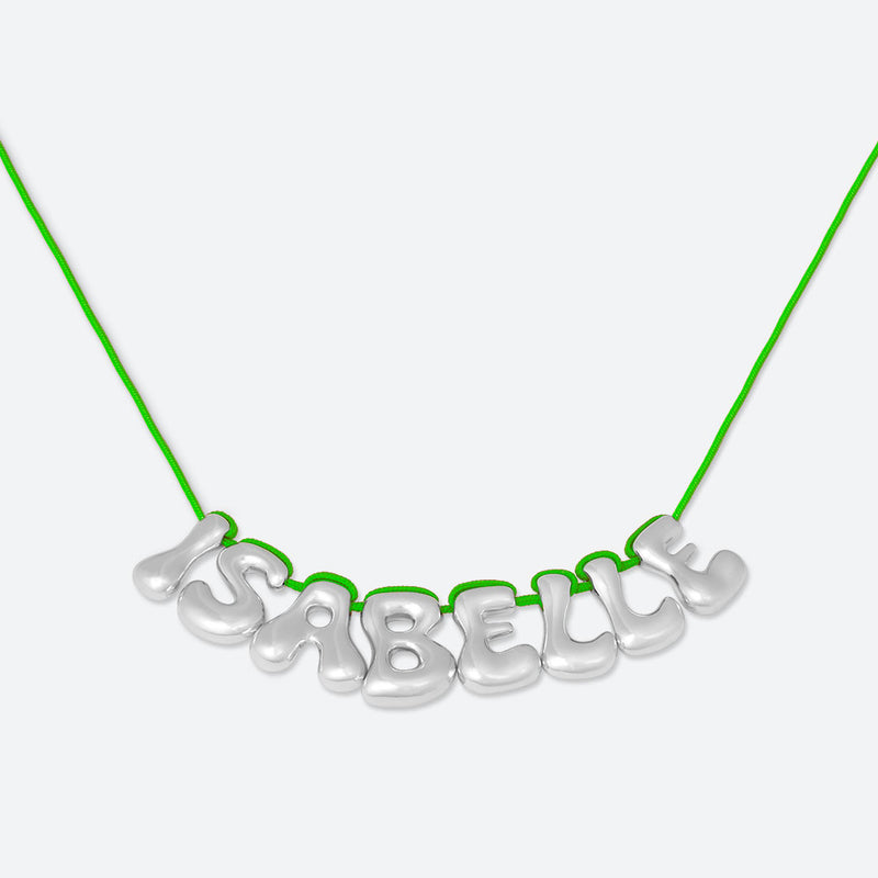 COLLIER 8 LETTRES - PLAQUÉ OR OU ARGENT
