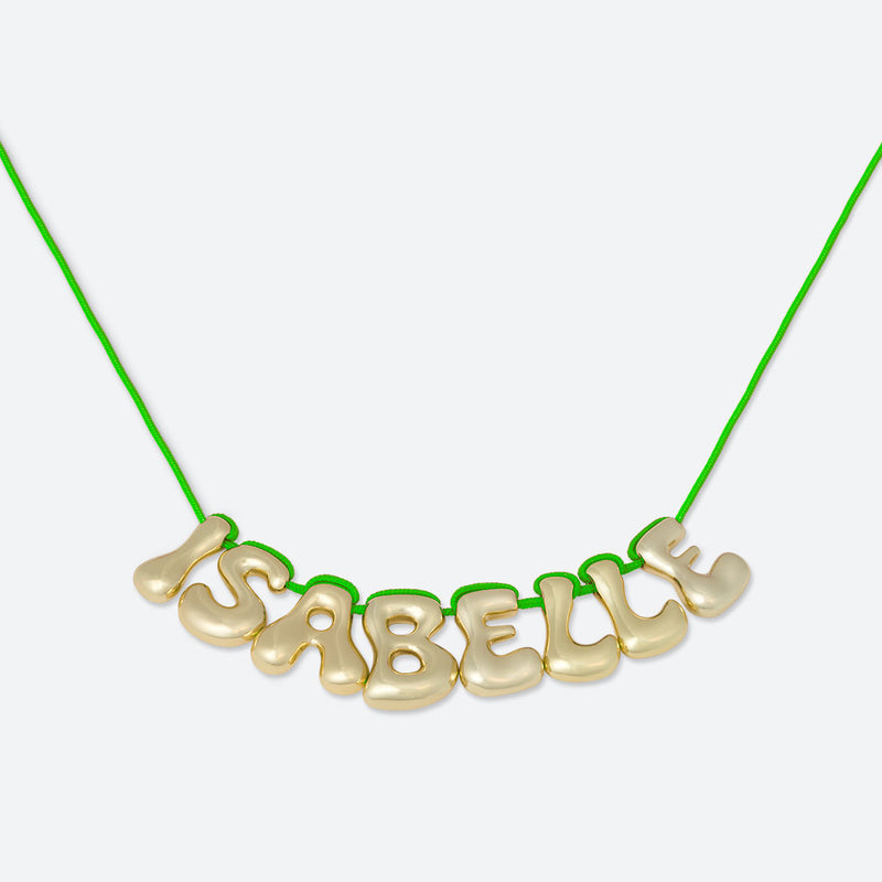 COLLIER 8 LETTRES - PLAQUÉ OR OU ARGENT
