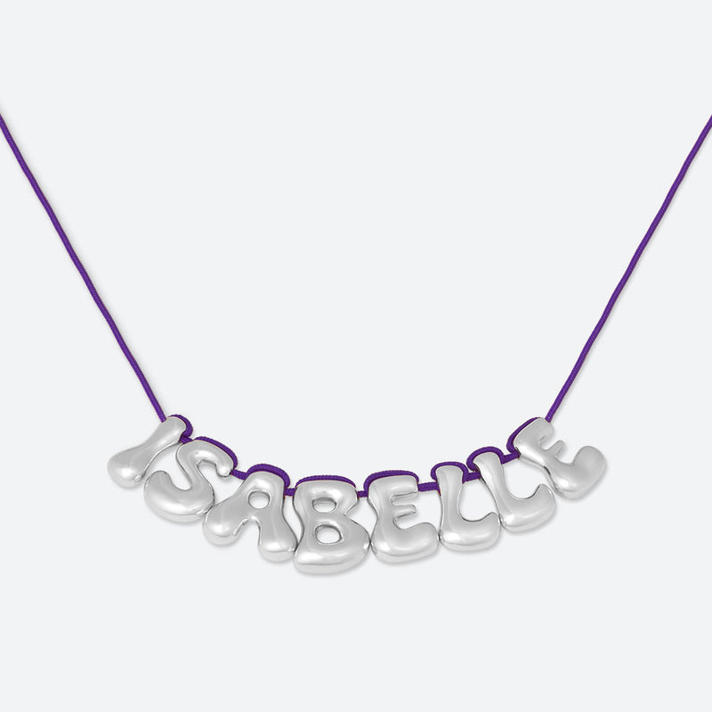 COLLIER 8 LETTRES - PLAQUÉ OR OU ARGENT