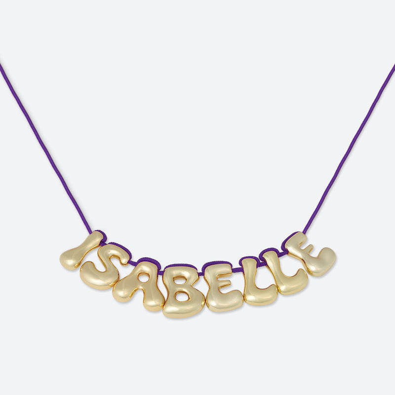 COLLIER 8 LETTRES - PLAQUÉ OR OU ARGENT