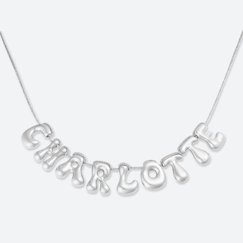 COLLIER 9 LETTRES - PLAQUÉ OR OU ARGENT