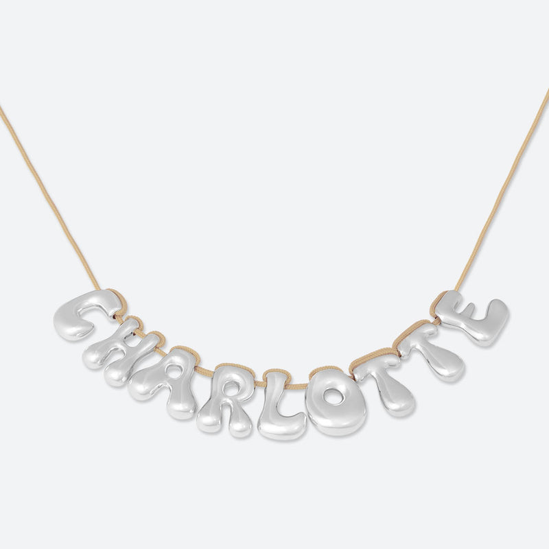 COLLIER 9 LETTRES - PLAQUÉ OR OU ARGENT