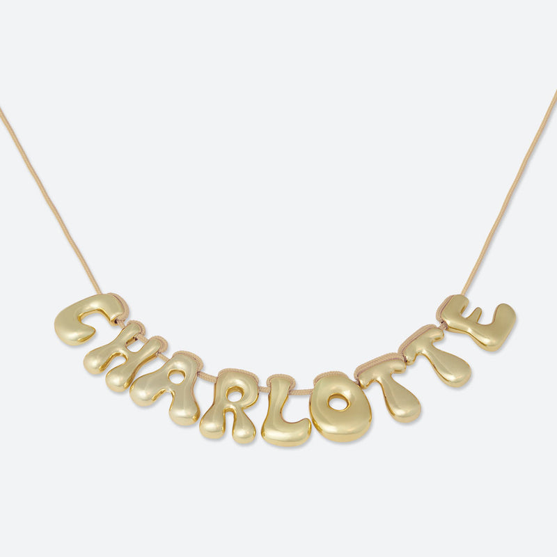 COLLIER 9 LETTRES - PLAQUÉ OR OU ARGENT