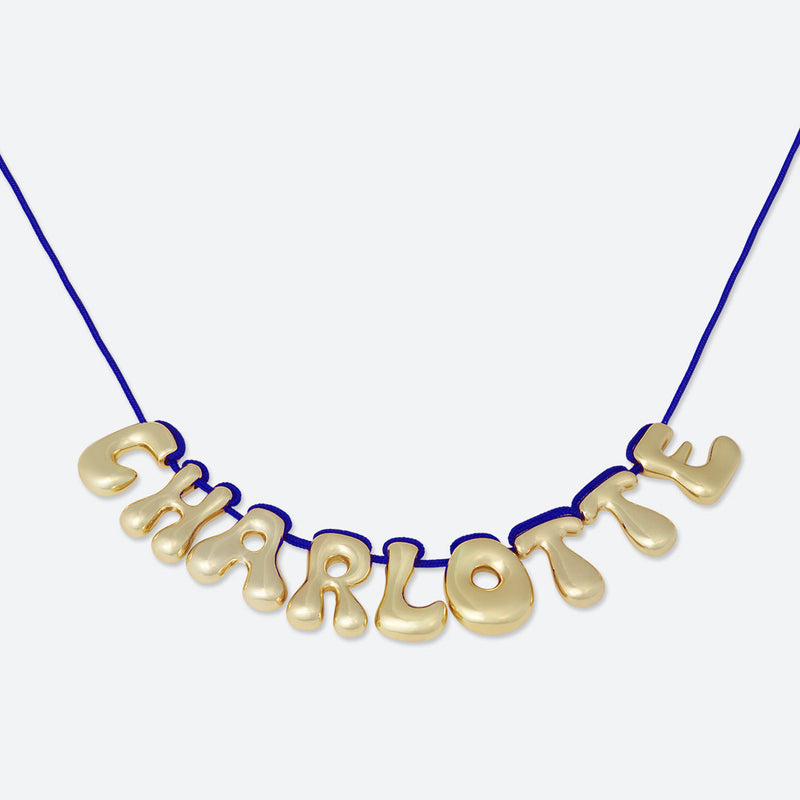 COLLIER 9 LETTRES - PLAQUÉ OR OU ARGENT