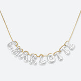 COLLIER 9 LETTRES - PLAQUÉ OR OU ARGENT