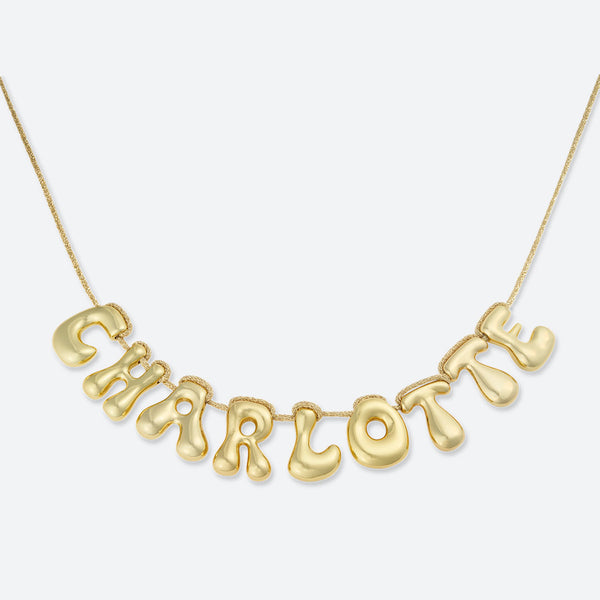 COLLIER 9 LETTRES - PLAQUÉ OR OU ARGENT