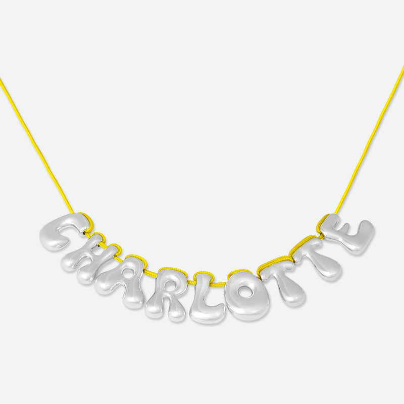 COLLIER 9 LETTRES - PLAQUÉ OR OU ARGENT